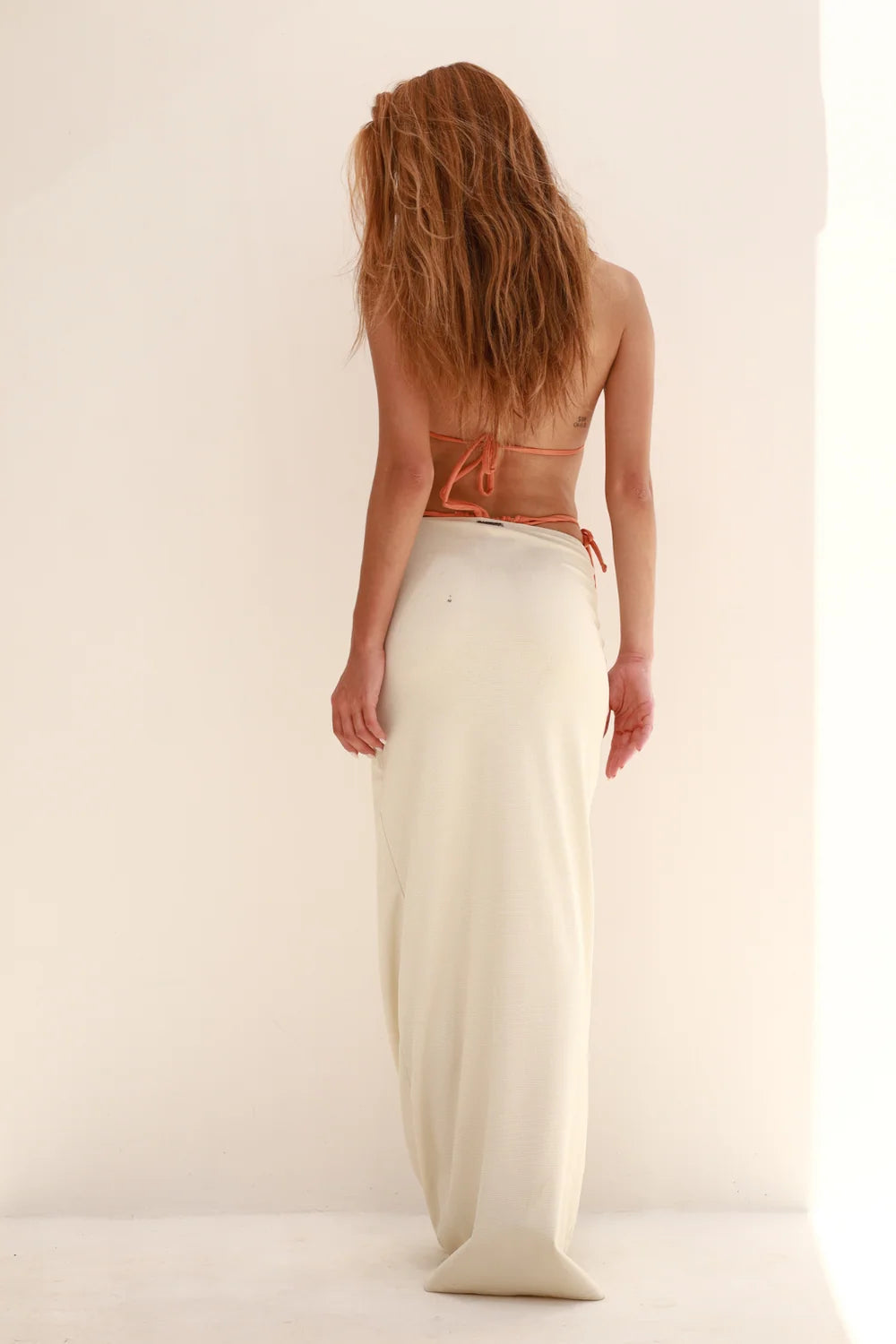 Jupe longue blanc cassé